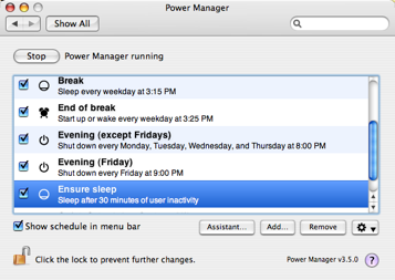 Power Manager 3.5 System Preference