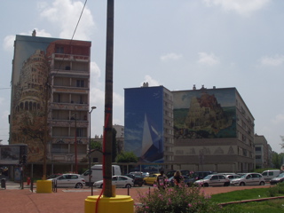 Three Towers of Babel, murals in Lyon, France