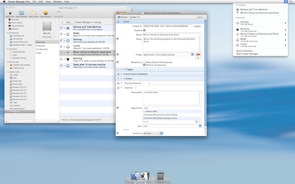 Power Manager Professional for Mac OS X