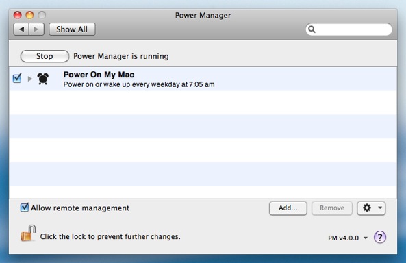 Your Mac is now scheduled to power on automatically