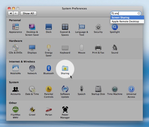 vnc linux mac os x