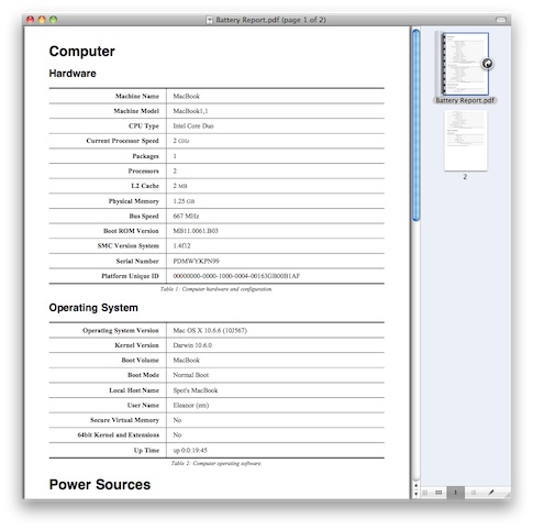 DssW Battery Report creates precise PDF reports.