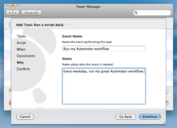 Continue through the Power Manager Why steps.