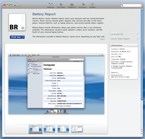 DssW Battery Report in the Mac App Store.