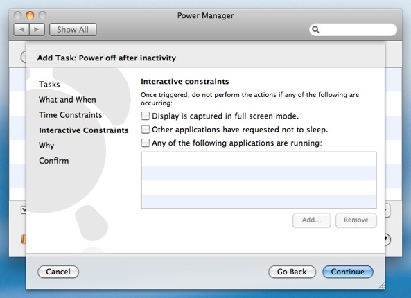 Continue passed the Interactive Constraints.