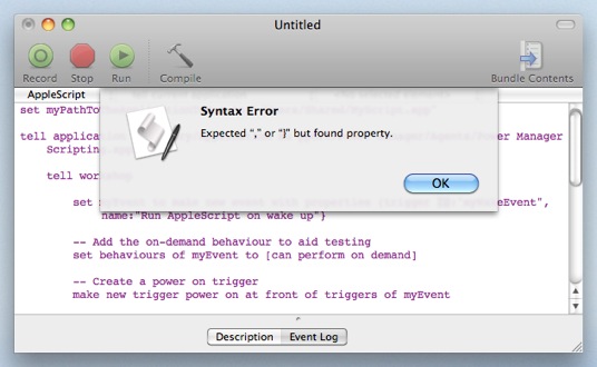 applescript on error handling