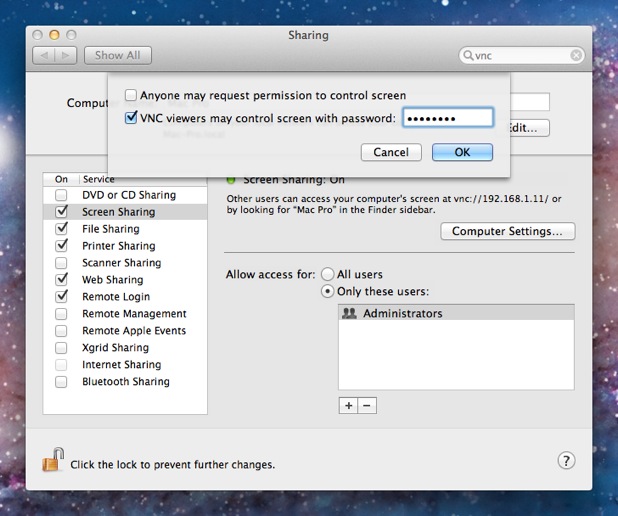 setting up apple os x server