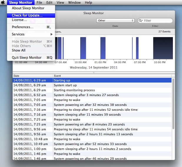 Sleep Monitor supports automatic software updating