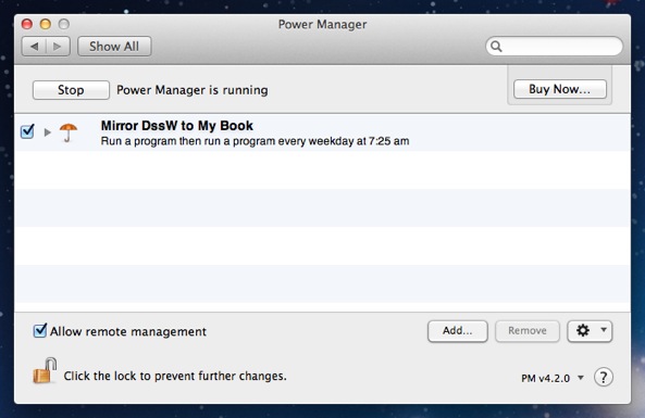 Apply and Save the changes to the Power Manager event.
