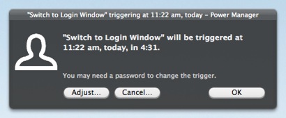 Power Manager notification for a pending Switch to Login Window event Power Manager notification for a pending Switch to Login Window event