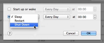 Energy Saver can sleep, shut down, and restart the Mac