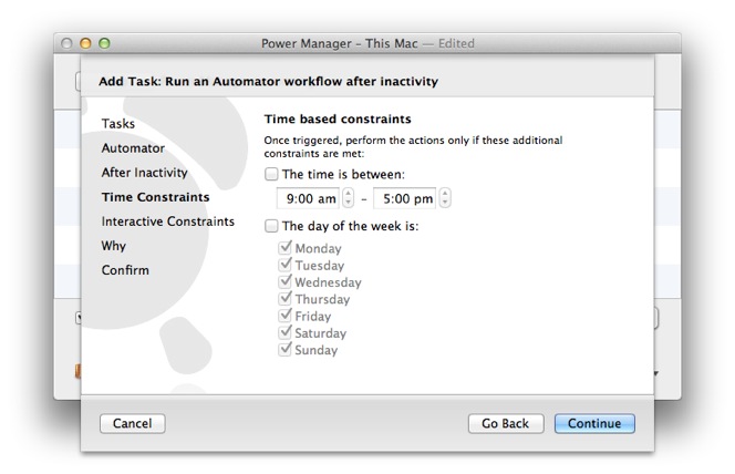 Skip through the time constraints