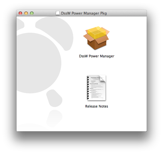 Screenshot showing Power Manager’s packaged installer