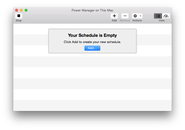 Screenshot of Power Manager on OS X
