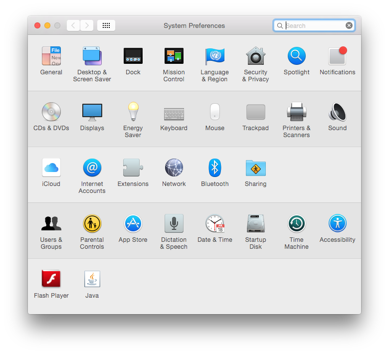 Launch System Preferences