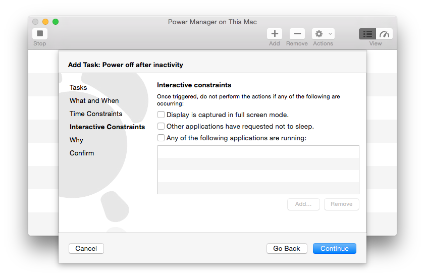 Continue through the Interactive Constraints