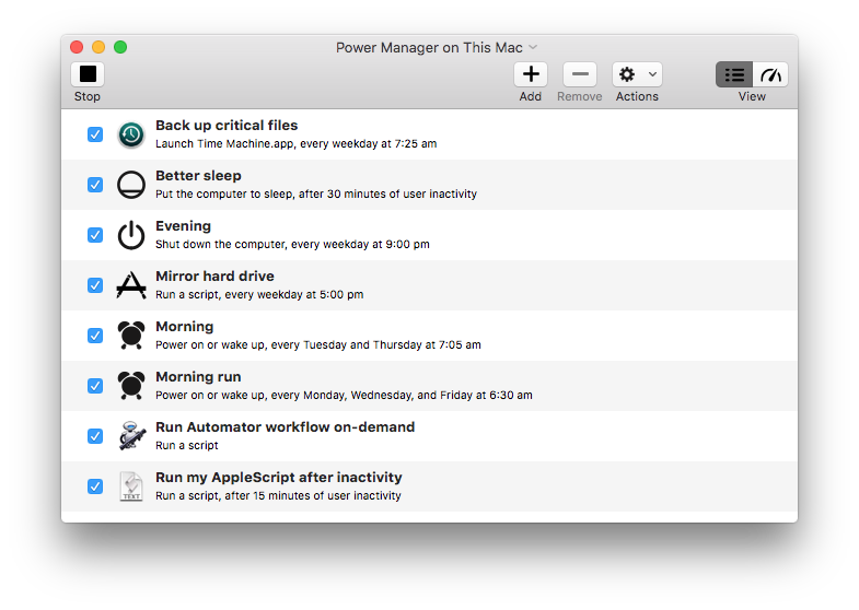 Launch Power Manager.app on macOS