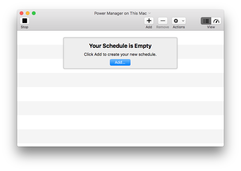 Launch Power Manager on macOS