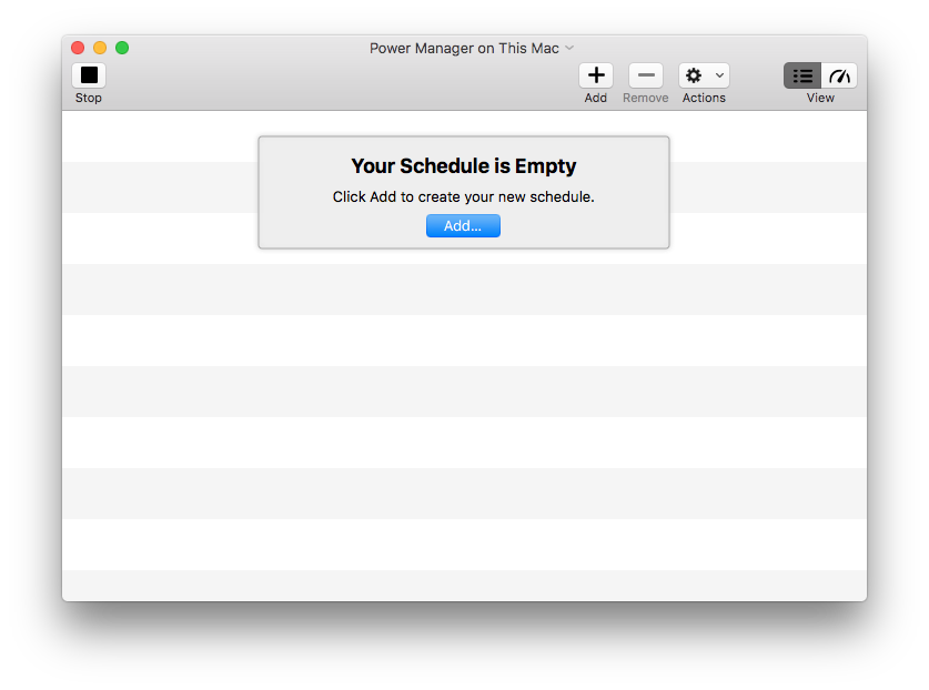 Launch Power Manager on macOS