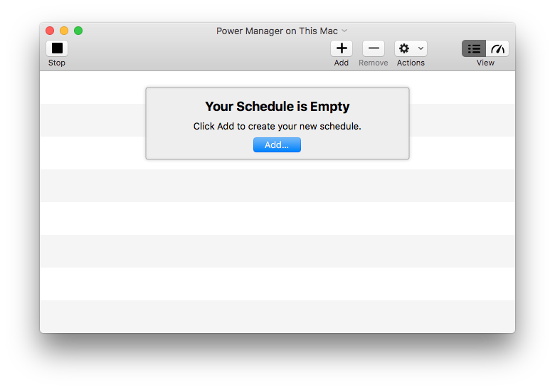 Launch Power Manager on macOS