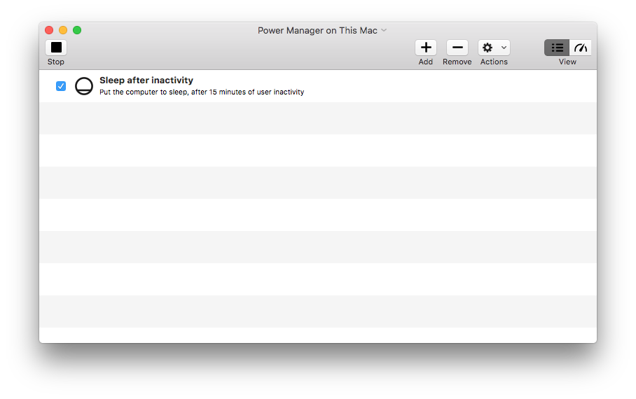 Launch Power Manager on macOS