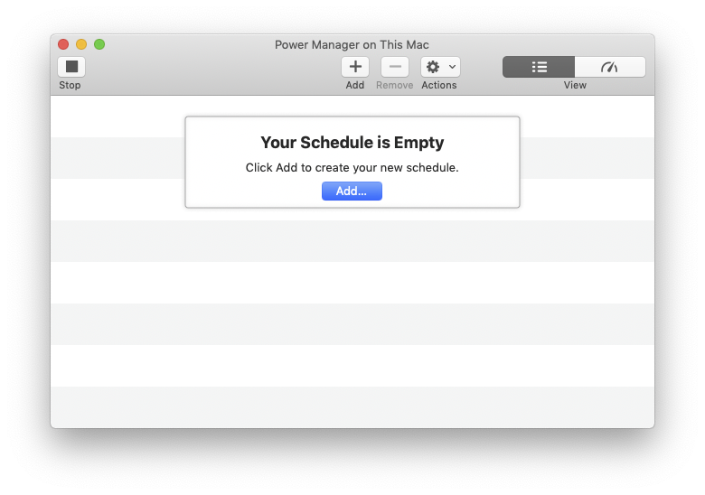Launch Power Manager on macOS