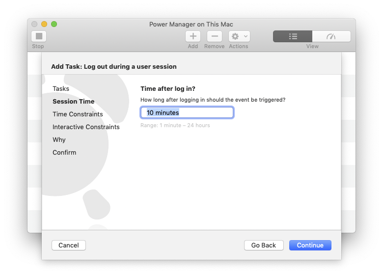 Session Time: Validated duration