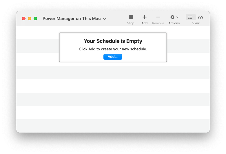 Launch Power Manager on macOS