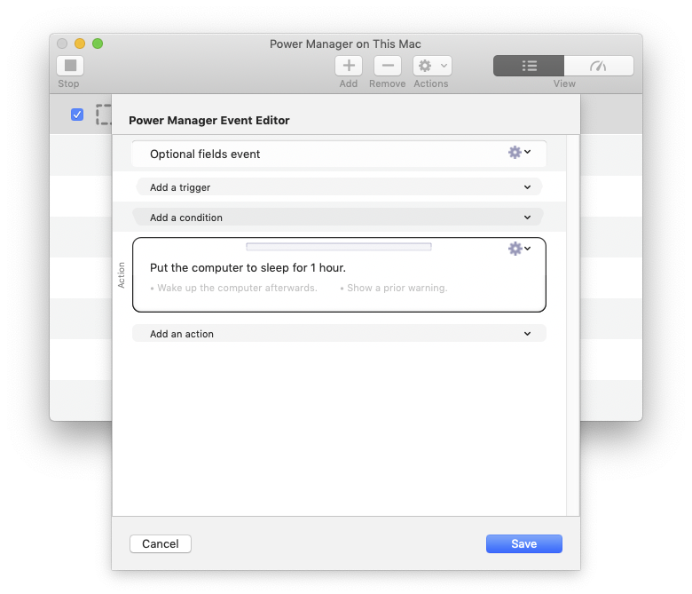 Editor showing the modified block in Power Manager