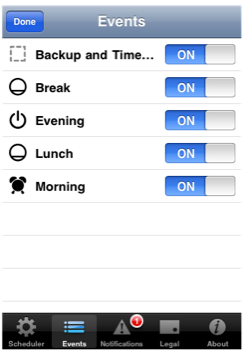 Editing the Events
